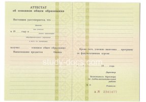 Аттестат за 9 класс 1995-2006 в Абакане